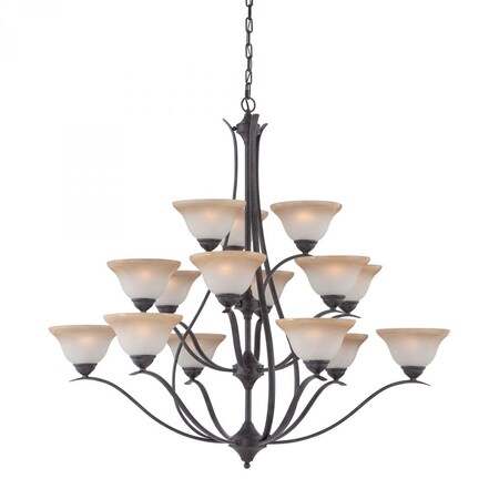 Thomas Prestige 15-Light Chandelier in Sable Bronze TK0023722